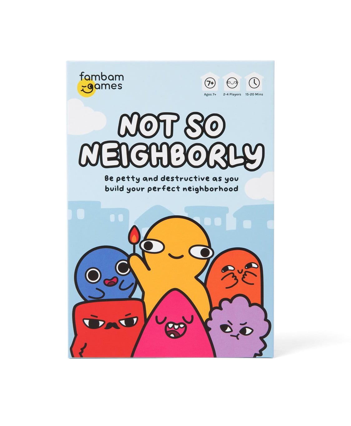 FamBam Games Not So Neighborly Card Game, Ages 7+, Perfect for Game Nights (Walmart Exclusive)