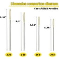 thumbnail image 2 of 80pcs Cross Stitch Needles Golden Large Eye Embroidery Hand Sewing Needles Size 22/24/26/28 with Threader Thread unpicker for Cross Stitching (22#), 2 of 5