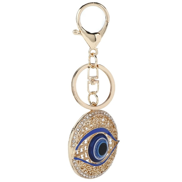 Llavero de buena suerte, llavero de mal de ojo, llavero de ojos azules duradero, colgante de bolsa, estética elegante Jadeshay A