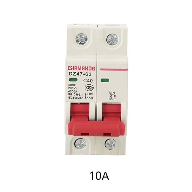 Langgg 1/2/3 230V Home Hotel Circuit Breaker Replacement Bedroom Single Handle Power Main Switch Controller Component Accessories 10A 1 Pc