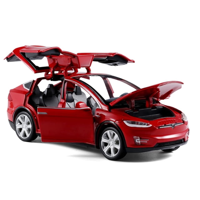 Coche de juguete LLWEIT de metal fundido a escala 1/32 con sonido y luz