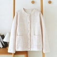 thumbnail image 5 of Tawop Pink Pajamas for Women Warm Winter Soft Eyelet Buttons Womens Pjs with Pockets Floral Loungewear Tops, 5 of 5