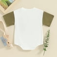 thumbnail image 3 of Bagilaanoe Newborn Baby Boy Summer Rompers Letters Print Short Sleeve Bodysuits 3M 6M 12M 18M Infant Casual One Piece Short Jumpsuit, 3 of 7