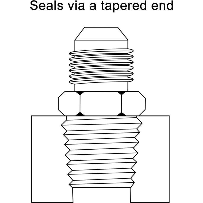 12 An Fittings APIELE 8AN External Thread Expansion To ORB External Thread O-Ring Aluminum Black Adapter 2PCS (ORB TO 8AN 8an Fitting - Foto 5