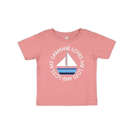 

Inktastic My Grammie Loves Me Boys Sailboat Grandson Gift Baby Boy T-Shirt