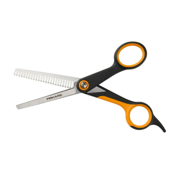 Fiskars Pet Blending Scissors, Trims Cat and Dog Fur, Serrated Blades for Thinning