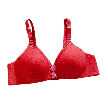 

Mrat Everyday Bras Women Seamless Bra Everyday Ladies Lace Solid Bra Wire Free One-Piece Bra Everyday Underwear Comfort Bras Smoothing Fit