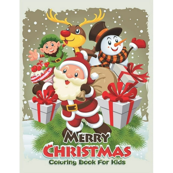 Merry Christmas Coloring Book For Kids: 40 Pages Merry Christmas Coloring Book For Learning color, Fun and relaxing Gifts for kids Ages 8-12
