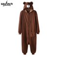 thumbnail image 1 of Pijama de animales Kigurumis para hombre y mujer, mono de oso, zapatillas de dibujos animados, ropa de casa de Festival, traje cálido de invierno, monos con botones y cremallera, 1 of 4