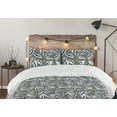 thumbnail image 5 of Ambesonne Tropical Down Alternative Quilt Comforter, Foliage Flowers Dots Art, Queen, Dark Lavender and Sage Green, 5 of 5