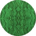 thumbnail image 1 of Ahgly Company Indoor Round Abstract Green Modern Area Rugs, 8' Round, 1 of 4