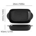 thumbnail image 2 of Dingrich 2 Pack 9 x 5 inch Ceramic Baking Dishes with Handle, Lasagna Pan Deep, Rectangular Casserole Dishes for Oven, Bakeware for Lasagna, Roasts, Home Decor Gifts, Black, 2 of 10