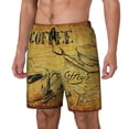 thumbnail image 2 of Balery Coffee Vintage Mens Swim Trunks Swim Shorts for Men Quick Dry Inseam Beach Shorts with Compression Liner Pocket-X-Large, 2 of 9