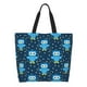 thumbnail image 1 of Balery Blue Owl Bolsa Tote Estilo Estético con Cremalleras, Bolsa de Hombro, Bolsa de Compras Grande y Plegable, 1 of 8