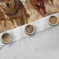 thumbnail image 4 of Manfei Wild Wolf Blackout Curtains Set of 2 (52x84 Each),Aztec Geometric Print Curtain,Blue, 4 of 7