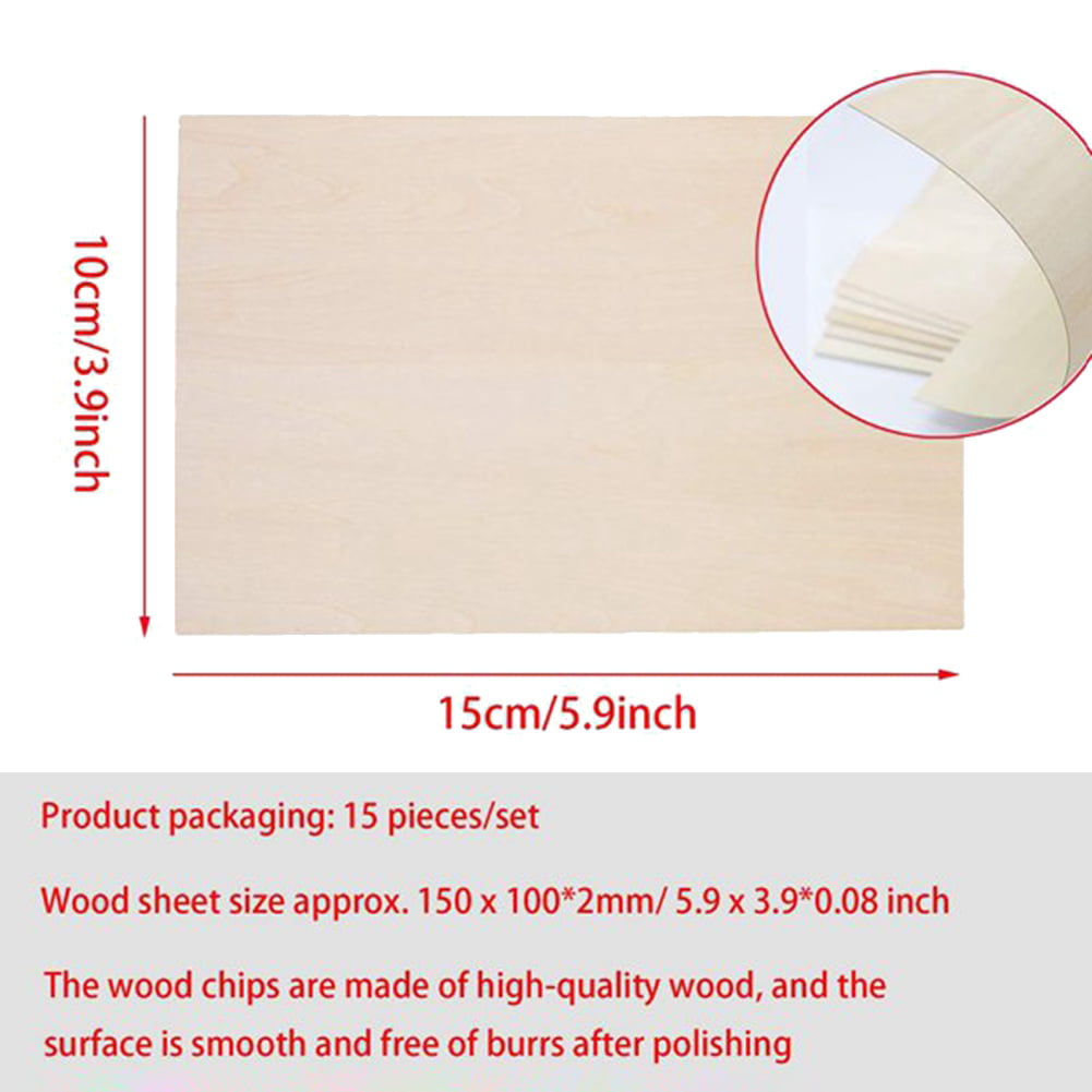 Yaoping 10 Pack Balsa Wood Sheets, Basswood Thin Wood Sheets Hobby Wood DIY  Wood Board