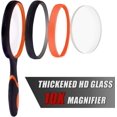 thumbnail image 2 of 10X Magnifier with 75MM Lens Magnifying Glass with Non-Slip Handle for RC Installation, Inspection, Newspaper Reading, Jewelry Appraisal, Nature Exploring for Seniors&Kids (Orange), 2 of 5