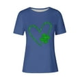 thumbnail image 4 of Mujeres Manga Corta de Verano Tops Impreso Sudadera Casual, Cuello Redondo Blusa Ligera para la Primavera Y el Verano, 4 of 4