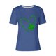 thumbnail image 4 of Mujeres Manga Corta de Verano Tops Impreso Sudadera Casual, Cuello Redondo Blusa Ligera para la Primavera Y el Verano, 4 of 4