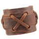 thumbnail image 4 of Pulsera de cuero sintético estilo punk para hombre, joyería de moda, ajustable marrón, 4 of 8