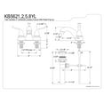 thumbnail image 3 of Kingston Brass KB5625YL 4 in. Centerset Bathroom Faucet, Oil Rubbed Bronze, 3 of 3