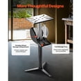 thumbnail image 4 of KFFKFF Pedestal Stand for Bench Grinder, Floor Vise with Mounting Plate of 12" x 10", Pedestal with 5-Stage Height Adjustability & Compartment for Grinding Wheel Storage, Robust Cast Iron Foundation, 4 of 9