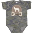 thumbnail image 3 of Inktastic Husky Dog I Love Huskies Boys or Girls Baby Bodysuit, 3 of 5