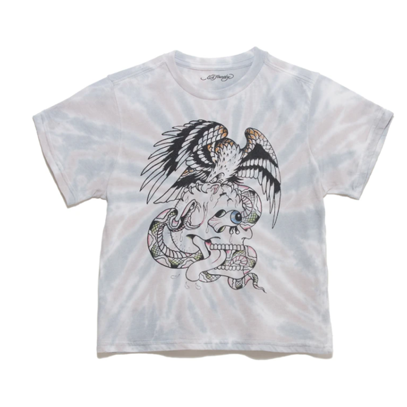 BATTLE SKULL CROPPED TEE