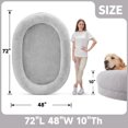 thumbnail image 4 of Human Dog Bed for People Adults, Giant Bean Bag Bed with Blanket 72"x48"x10", Washable Faux Fur Nap Bed Adult Oval for People ShopWise Round, 4 of 6