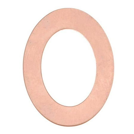 Solid Copper Designer Pendant - Solid Copper Blank Stampings Oval Donut Pendants 27x20mm (2)