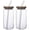 18.5oz*2pcs, variant on Monfince Mason Jar Cups with Lid and Straw - 470ml/15.8oz Reusable Wide Mouth Boba Tea Cup Bubble Smoothie Cup, Glass Mason Jars Bottle With Bamboo Lid