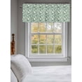 thumbnail image 3 of Spring Floral Curtain Valances for Windows, Teal White Summer Botanical Watercolor Kitchen Valance Window Treatment, Light Filtering Block Curtains for Bathroom/Bedroom/Living Room 54'' x 18'', 3 of 9