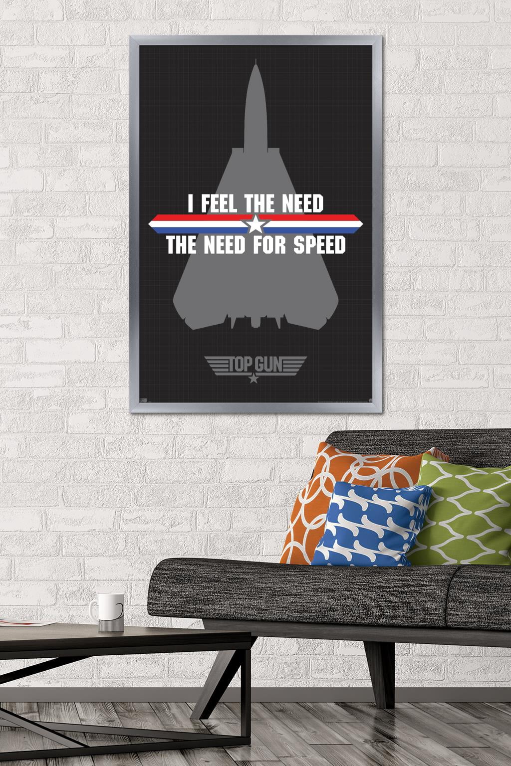 Top Gun - Need for Speed Wall Poster, 22.375" x 34", Framed