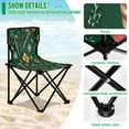 thumbnail image 4 of 600D Oxford Camping Chair Portable Foldable Chair Supports 220 lbs for Picnic, Fishing, Backpacking Christmas-themed Elementsl, 4 of 8
