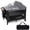 Black, variant on Babyjoy Baby Bassinet Bedside Crib with Changing Table Mattress Detachable Canopy Basket Gray