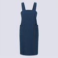 thumbnail image 1 of Vestido de mujer Sólido Lino Algodón Escote cuadrado Sin mangas Crossover Sin respaldo Dividir Mi Romacci Vestido, 1 of 7