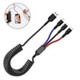thumbnail image 2 of Cable de carga múltiple Nylon trenzado Cable de carga rápida USB múltiple Adaptador Tipo C Conectores de puerto micro USB Teléfonos celulares compatibles Tabletas y más Zhivalor 222561-1, 2 of 8