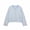 Light Blue_#12, variant on Sewkxo Women's Striped Cropped Knit Cardigan Crew Neck Button Down Long Sleeve Loose Drop Shoulder Casual Sweater Outerwear,Light Blue L