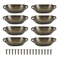 thumbnail image 2 of Antique Pull Shell Handle Kitchen Cabinet Handles Semicircular Chinese Style Furniture Pulls for Medicine Chest Bookcase Cabinet Drawer, 2 of 8