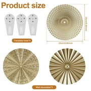 EUWBSSR 3Pcs Metal Plate Wall Decor Gold Disc Wall Art Modern Style Abstract Wall Decorations Gold Wall Art Hanging Sculptures for Living Room Bedroom