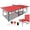 Red, variant on KL KLB Sport 8ft Midsize Table Tennis Table, Foldable & Portable Ping Pong Table Set with W/Accessories Indoor