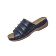 thumbnail image 6 of Xucatan Women's Ruched Strap Wedge Sandals, Cushioned Footbed Open Toe Slippers with Contoured Insole, Round Toe Casual Summer Shoes, Versatile Solid Color Design for Beach Outdoor Gift, 6 of 9