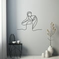 thumbnail image 4 of LaModaHome Exclusive A Mother With Her Baby In Her Arms Silhouette Drawn With Metal Wall Art Lining Technique – Durable & Artistic Metal Wall Art for Home and Office Decor, 4 of 5