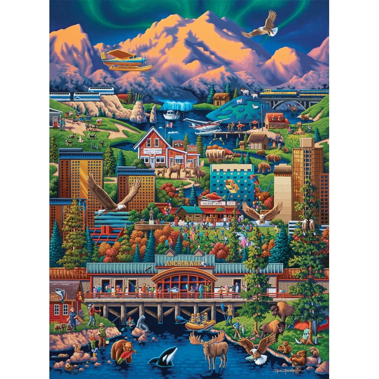 Buffalo Games 1000-Piece Eric Dowdle Anchorage Adult Interlocking