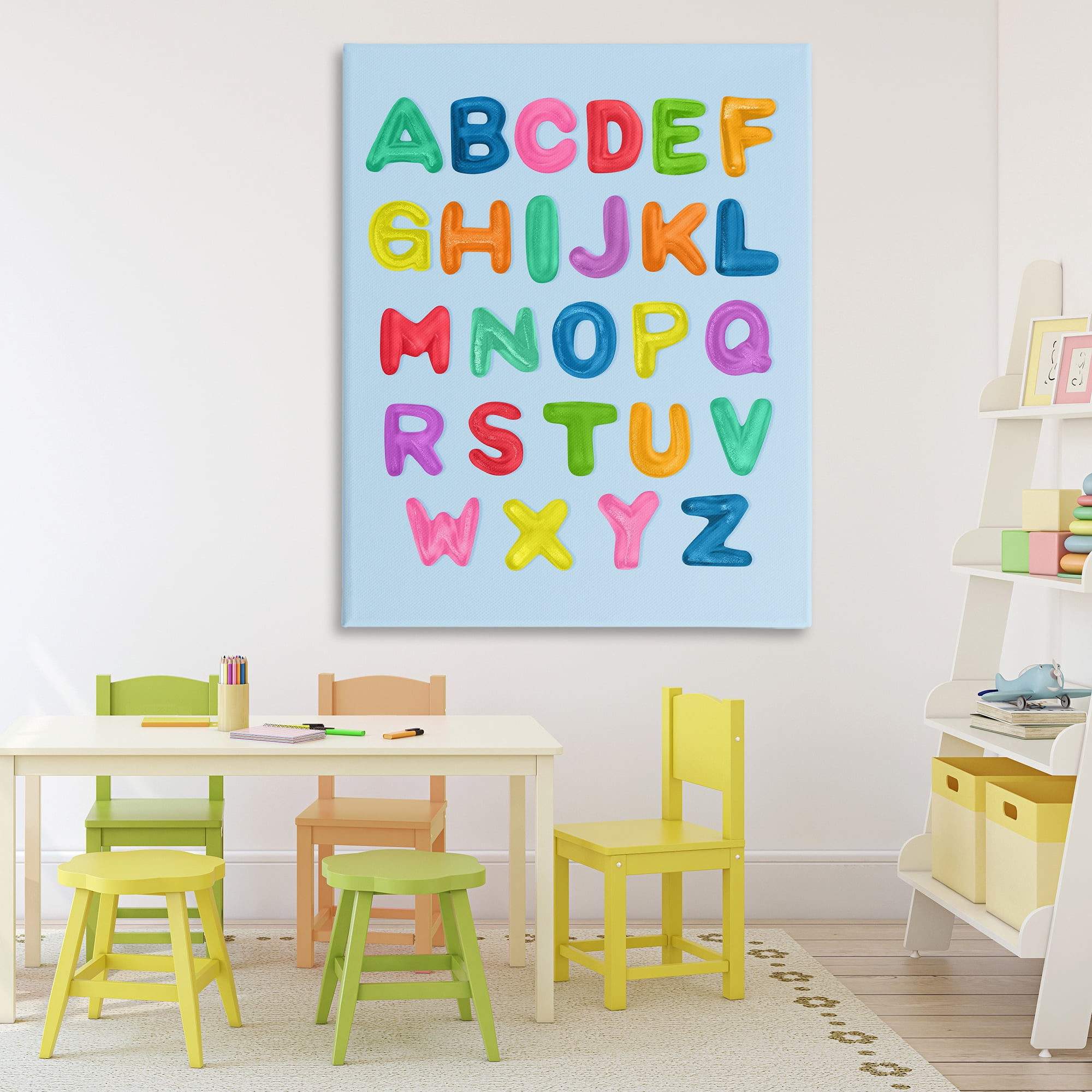 Stupell Industries Gummy Candy Alphabet Canvas Wall Art, design by LISH Creative