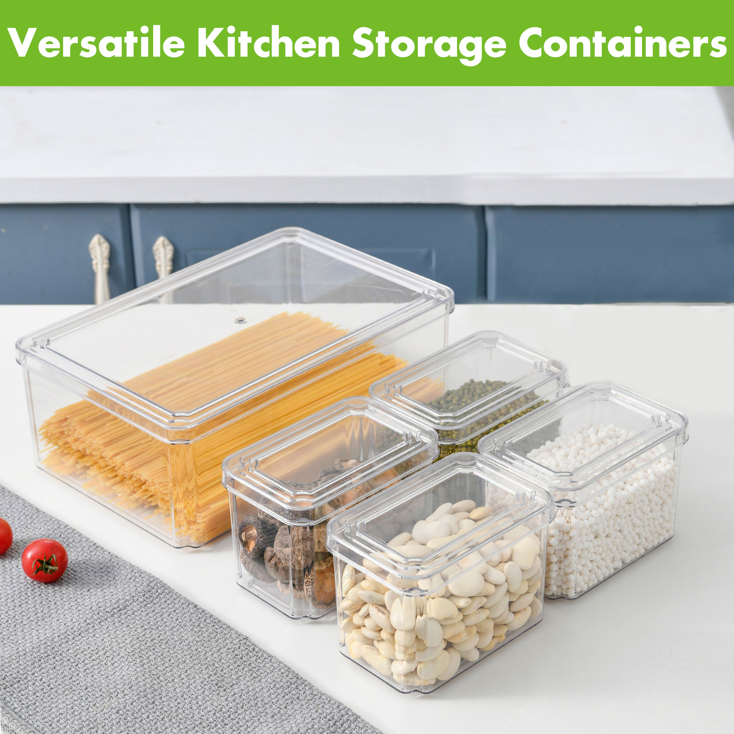 LeaderPro 7-Piece Refrigerator Organizer Bins with Lids photo 7