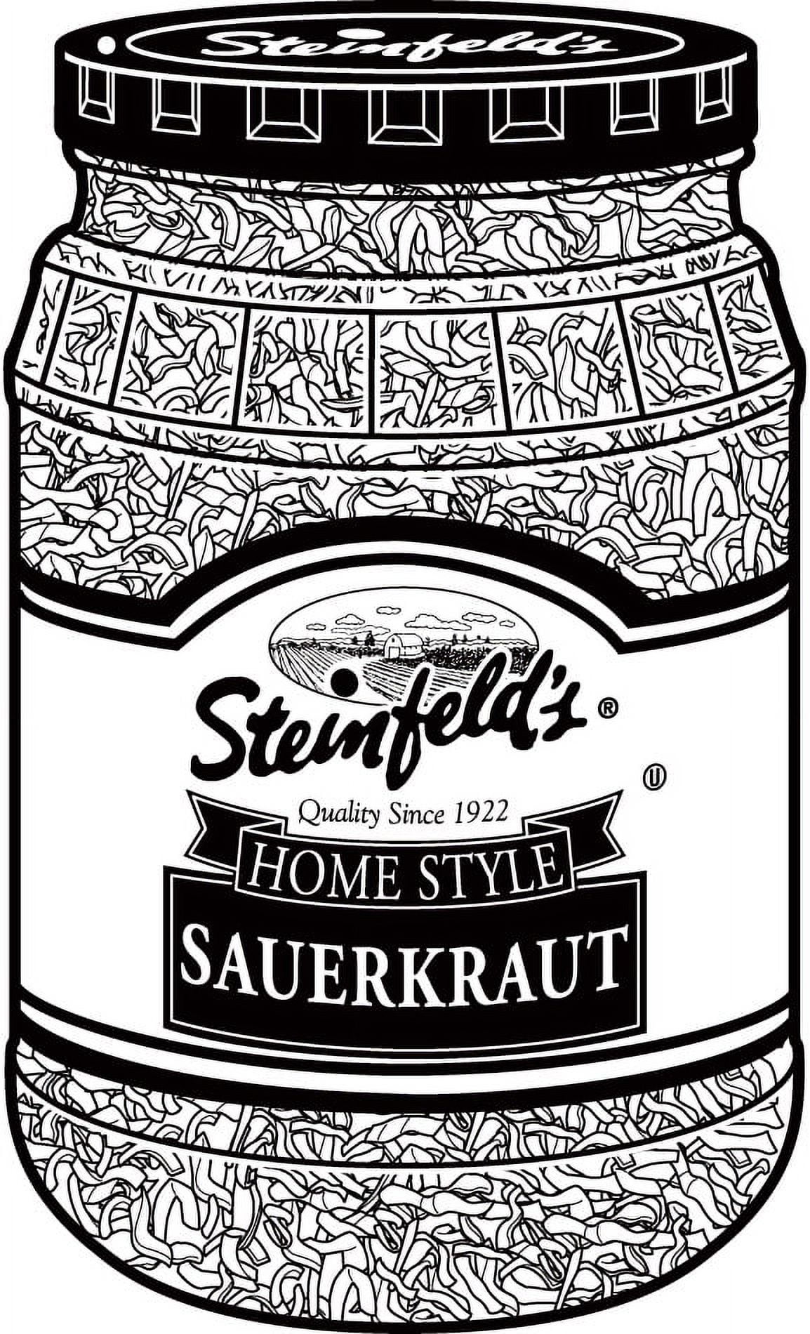 Steinfeld's Home Style Sliced Sauerkraut, Gluten-Free, 32 fl oz, Jar