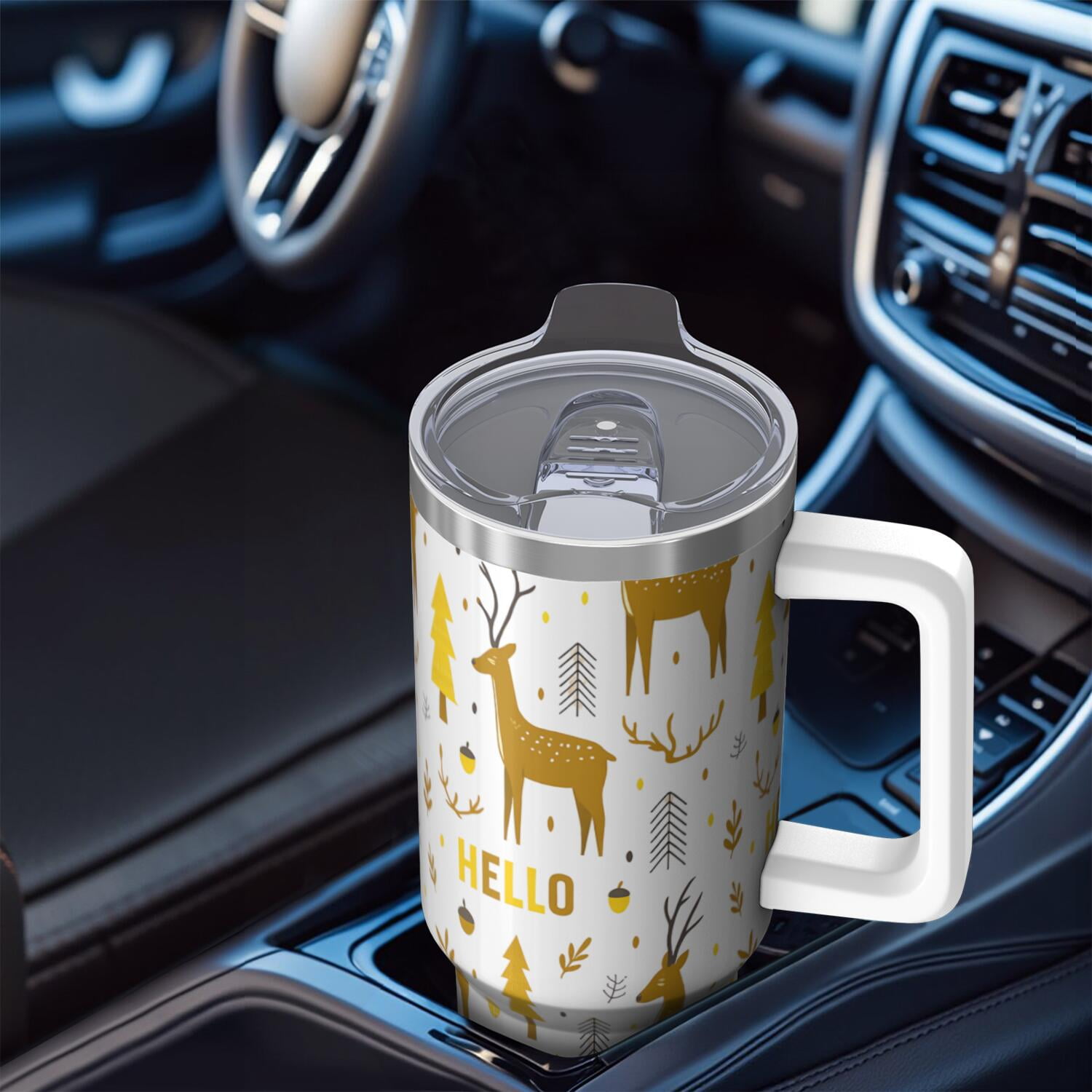 1pc 40 oz Christmas Tumbler with Lid and Straw Stainless steel Insulated tumblers Cute water bottle Travel/Gym coffee tumbler Gifts for Women/men