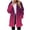 Red, variant on Enjoytime Fall Jackets for Women 2025 Patchwork Long Sleeve Zip Up Hoodies Plus Size Fashion Winter Warm Mid-Length Coats