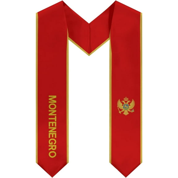 DABOYOZHZH Montenegro Cool Graduation Stole Shawl Sash Honor For Study Aboard International Students